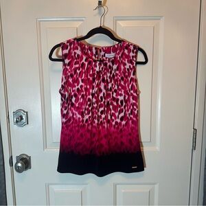 Calvin Klein Pink and Black Tank Top